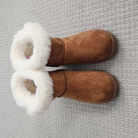 Womens Fur Ankle Booties - Picture 2 of 7